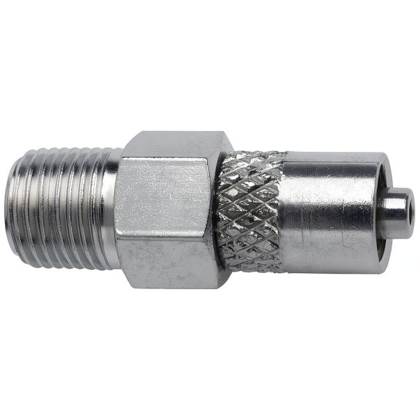 Male Luer to 1/8 NPT Male Plated Brass Fitting G513 by VITA NEEDLE CO-0