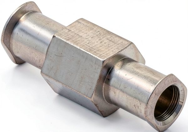 Luer Lock Coupler Female to Female – Nickel Plated Brass, 4mm Aperture-6