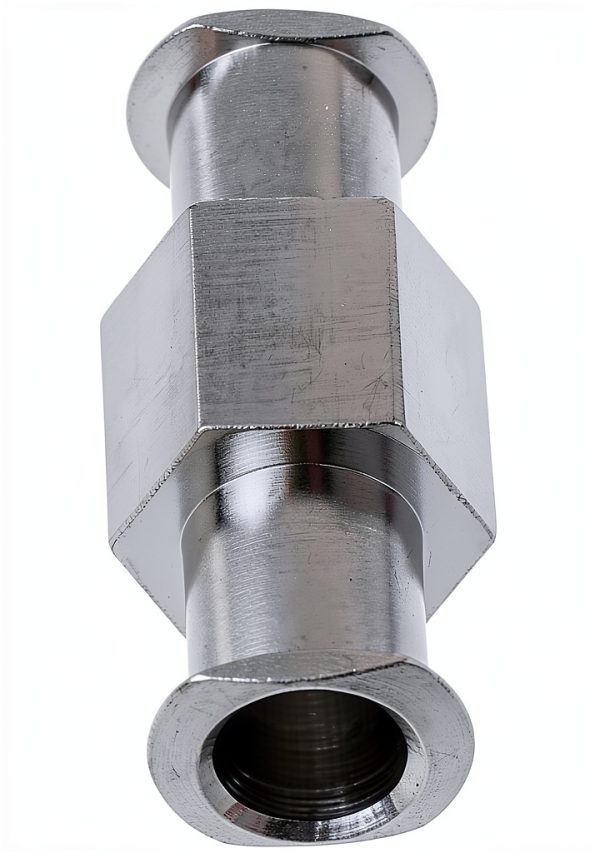 Luer Lock Coupler Female to Female – Nickel Plated Brass, 4mm Aperture-5