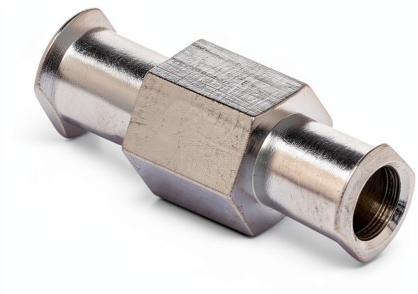 Luer Lock Coupler Female to Female – Nickel Plated Brass, 4mm Aperture-2