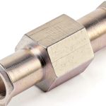 Luer Lock Coupler Female to Female – Nickel Plated Brass, 4mm Aperture-0