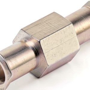Luer Lock Coupler Female to Female – Nickel Plated Brass, 4mm Aperture-0