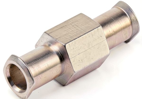 Luer Lock Coupler Female to Female – Nickel Plated Brass, 4mm Aperture-0