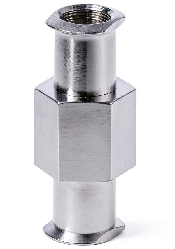 Luer Lock Coupler Female to Female – Nickel Plated Brass, 4mm Aperture-7